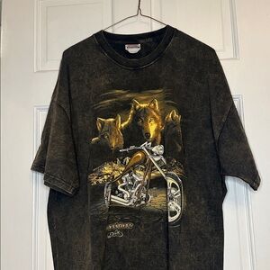 Hanes Black and Gold Graphic Tee Size 2XL